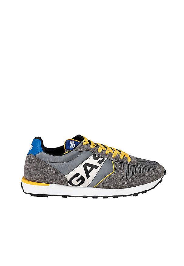 Gas Sneakersy "Parris MIX2" | GAM223218 | Parris MIX2 | Mężczyzna | Szary. Kolor: szary. Materiał: skóra ekologiczna, tkanina. Wzór: aplikacja