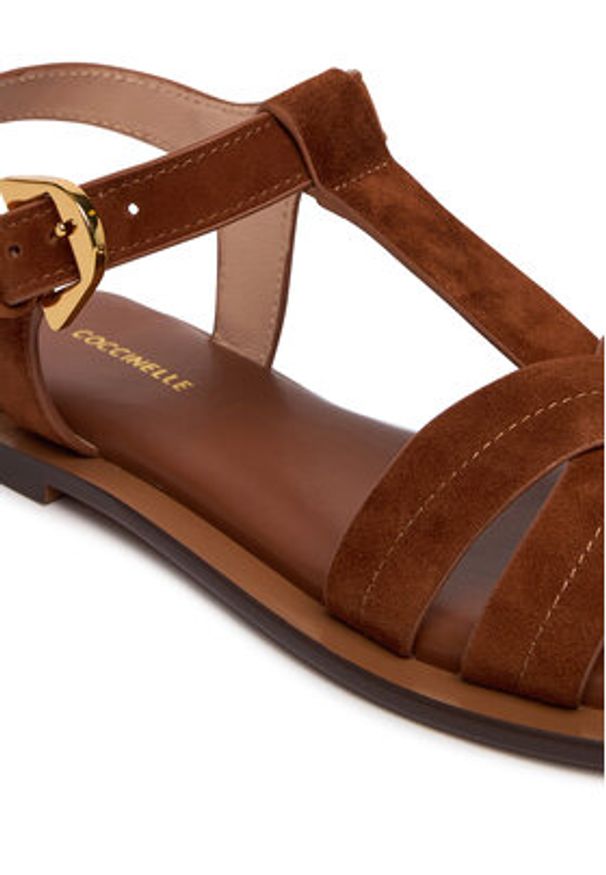 Coccinelle Sandały Sunup E4 QKG 18 01 01 Brązowy. Kolor: brązowy. Materiał: skóra, zamsz