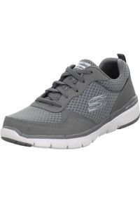 skechers - Buty do chodzenia męskie Skechers Advantage 30. Zapięcie: sznurówki. Kolor: szary. Materiał: materiał, syntetyk. Szerokość cholewki: normalna. Sport: turystyka piesza