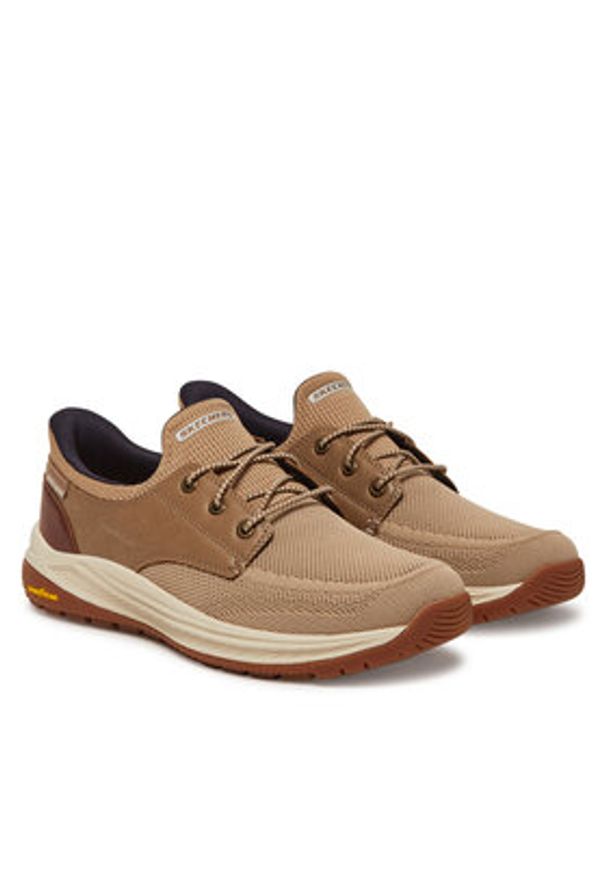 skechers - Skechers Sneakersy Meroe-Alden 205467/TPE Beżowy. Kolor: beżowy. Materiał: materiał