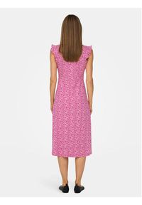 only - ONLY Sukienka letnia May 15257520 Różowy Regular Fit. Kolor: różowy. Materiał: bawełna. Sezon: lato #3