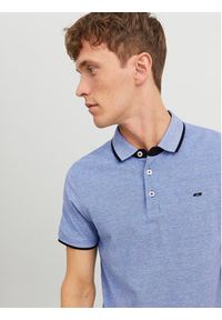 Jack & Jones - Jack&Jones Polo Paulos 12136668 Niebieski Slim Fit. Typ kołnierza: polo. Kolor: niebieski. Materiał: bawełna #5