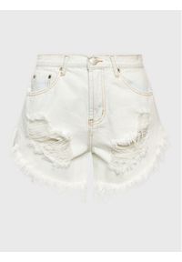 Glamorous Szorty jeansowe KA6744B Biały Regular Fit. Kolor: biały. Materiał: jeans, bawełna