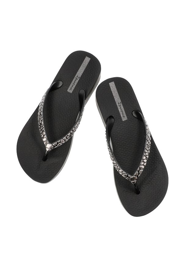 Czarne Japonki Ipanema Letnie Obuwie Damskie. Okazja: na plażę, na co dzień. Kolor: czarny. Materiał: materiał, mesh. Sezon: lato. Obcas: na platformie. Styl: elegancki, casual
