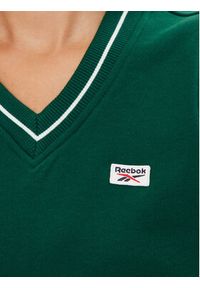 Reebok Sweter Cl Cs Vest 100075522 Zielony Regular Fit. Kolor: zielony. Materiał: bawełna