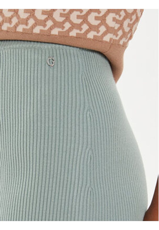 Guess Spódnica ołówkowa W4YD77 Z2YN2 Zielony Slim Fit. Kolor: zielony. Materiał: syntetyk