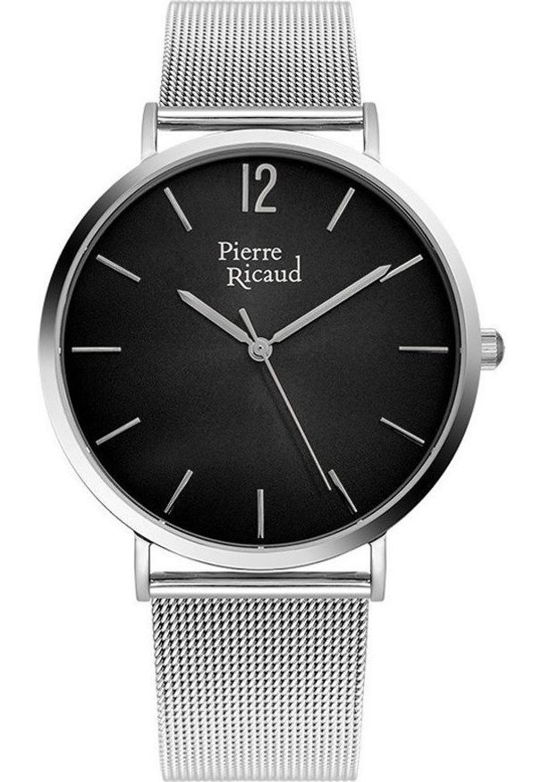 Zegarek Pierre Ricaud Zegarek męski Pierre Ricaud P91078.5154Q srebrny. Kolor: srebrny