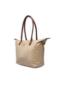 TOMMY HILFIGER - Tommy Hilfiger Torebka Popette Tote AW0AW17711 Brązowy. Kolor: brązowy