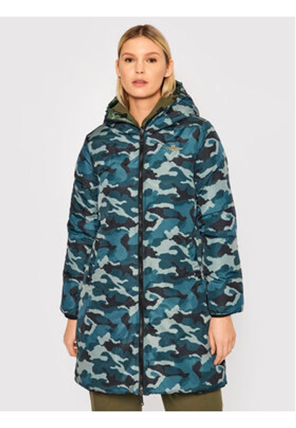 Aeronautica Militare Kurtka przejściowa 212AB1984DCT2893 Zielony Regular Fit. Kolor: zielony. Materiał: syntetyk