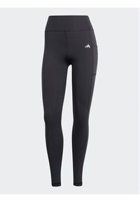 Adidas - adidas Legginsy Optime IQ2688 Czarny Slim Fit. Kolor: czarny. Materiał: syntetyk