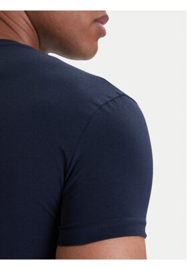Emporio Armani Underwear T-Shirt EM000375 AF18891 UB102 Granatowy Slim Fit. Kolor: niebieski. Materiał: bawełna