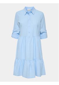 Kaffe Sukienka koszulowa Naya 10505399 Niebieski Relaxed Fit. Kolor: niebieski. Materiał: bawełna. Typ sukienki: koszulowe
