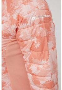 columbia - Columbia kurtka sportowa Powder Pass kolor pomarańczowy przejściowa. Kolor: pomarańczowy. Materiał: tkanina, syntetyk, materiał, puch. Styl: sportowy