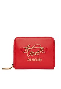 Love Moschino - LOVE MOSCHINO Mały Portfel Damski JC5734PP0MKG0500 Czerwony. Kolor: czerwony. Materiał: skóra