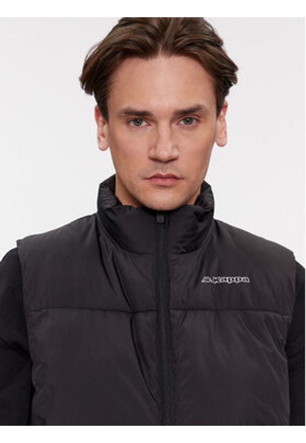 Kappa Kamizelka Emanu 361F8RW Czarny Regular Fit. Kolor: czarny. Materiał: syntetyk