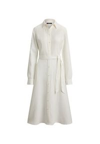Lauren Ralph Lauren - LAUREN RALPH LAUREN Sukienka koszulowa 200P13687001 Biały Regular Fit. Kolor: biały. Materiał: len. Typ sukienki: koszulowe #5