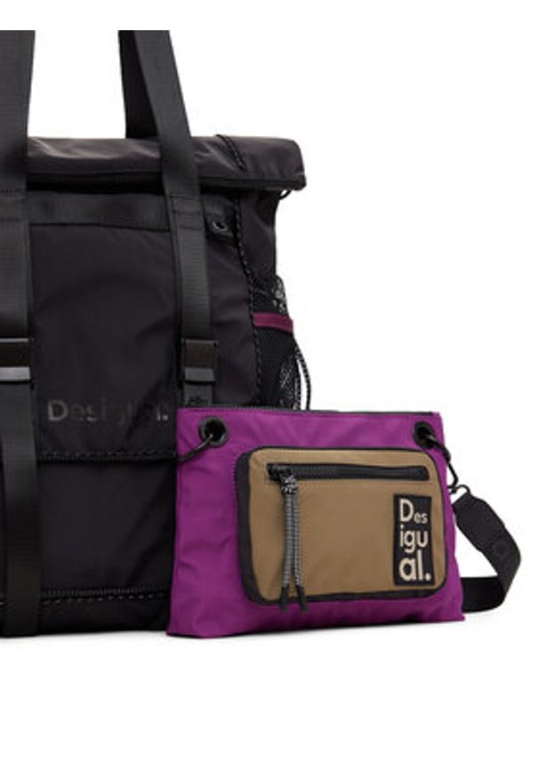 Desigual Plecak Voyager 25SAKY17 Czarny. Kolor: czarny. Materiał: materiał