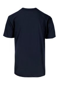 Hovard - T-Shirt Bawełniany Granatowy Męski Bez Nadruku, Koszulka, Krótki Rękaw, Basic, U-neck. Okazja: na co dzień. Kolor: niebieski. Materiał: bawełna. Długość rękawa: krótki rękaw. Długość: krótkie. Sezon: wiosna, lato. Styl: casual #2