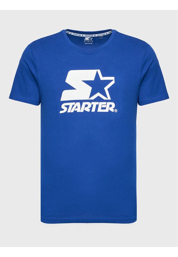Starter T-Shirt SMG-008-BD Niebieski Regular Fit. Kolor: niebieski. Materiał: bawełna