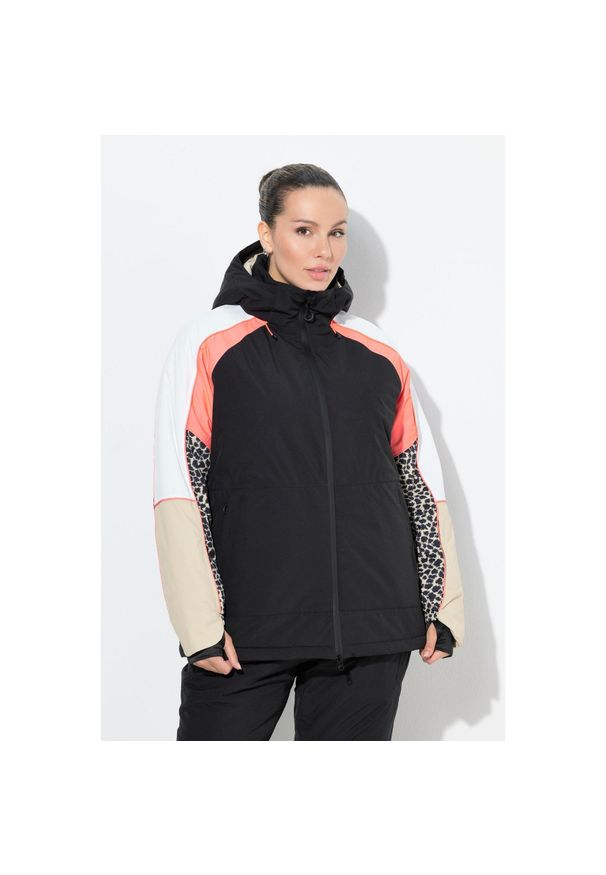 ULLA POPKEN - Damskie Kurtka HYPRAR Performance wodoodporna dwukierunkowy zamek błyskawiczny. Kolekcja: plus size. Kolor: czarny. Materiał: poliester, materiał. Sport: turystyka piesza