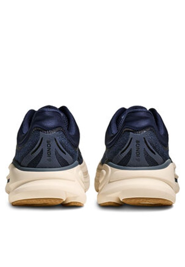 HOKA - Hoka Buty do biegania Bondi 9 Wide Granatowy. Kolor: niebieski. Materiał: materiał