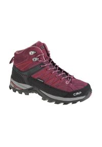 Buty trekkingowe damskie CMP Rigel Mid. Kolor: wielokolorowy, czarny, fioletowy. Materiał: guma, skóra, tkanina