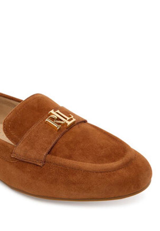 Lauren Ralph Lauren - LAUREN RALPH LAUREN Loafersy 802946809014 Brązowy. Kolor: brązowy. Materiał: skóra, zamsz