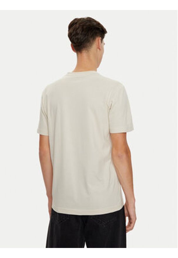 Calvin Klein Jeans T-Shirt Minimal Logo J30J327075 Beżowy Regular Fit. Kolor: beżowy. Materiał: bawełna