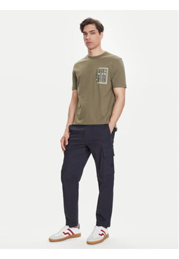 BOSS T-Shirt Te_Container 50546920 Zielony Regular Fit. Kolor: zielony. Materiał: bawełna