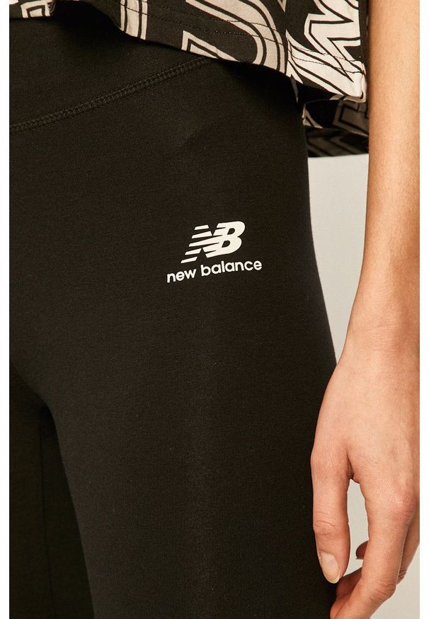New Balance - Legginsy. Kolor: czarny. Materiał: dzianina