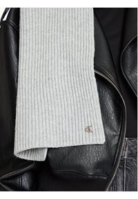 Calvin Klein Szalik Ck Metal Wool Rib Scarf LV04D8056G Szary. Kolor: szary. Materiał: wełna #5