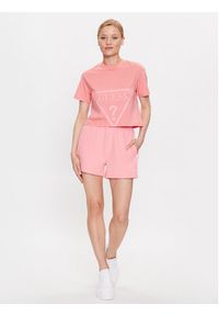 Guess T-Shirt Adele V2YI06 K8HM0 Różowy Regular Fit. Kolor: różowy. Materiał: bawełna #5