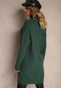 Renee - Zielona Sukienka Milana. Typ kołnierza: golf. Kolor: zielony. Materiał: dzianina. Długość rękawa: długi rękaw
