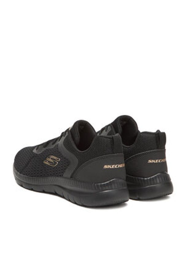 skechers - Skechers Sneakersy BOUNTIFUL 12607 BKRG Czarny. Kolor: czarny. Materiał: materiał