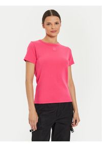 Hugo T-Shirt Deloris 50512002 Różowy Regular Fit. Kolor: różowy. Materiał: bawełna