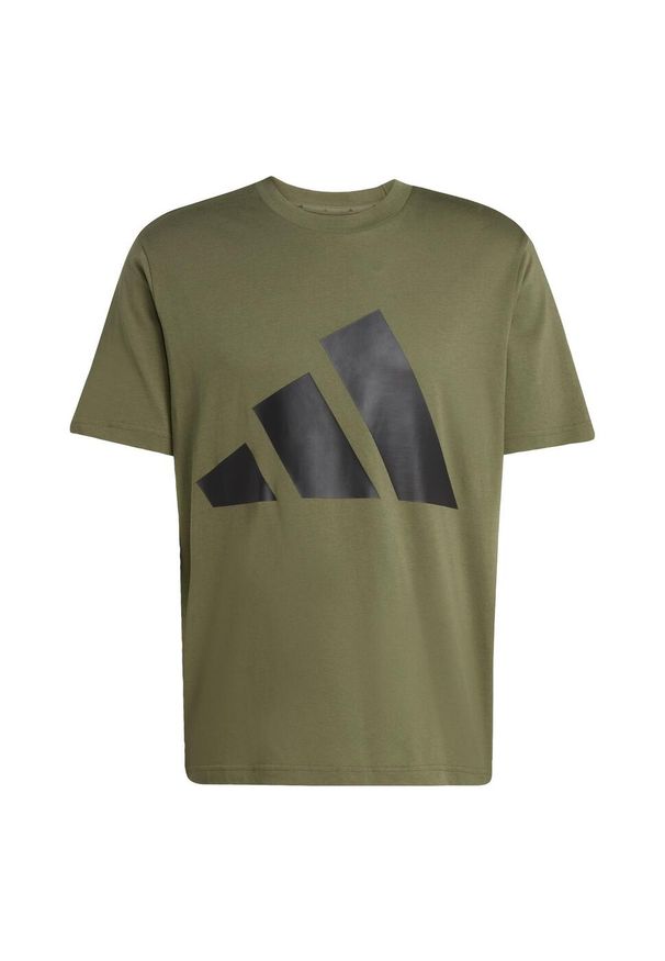 Adidas - Koszulka Essentials Big Logo. Kolor: wielokolorowy, beżowy, czarny. Materiał: bawełna