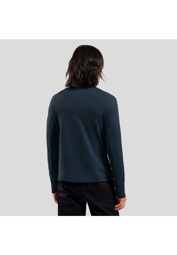 Odlo - Bluza techniczna męska ODLO Essential Light Mid Layer z krótkim zamkiem. Kolor: niebieski. Długość: krótkie
