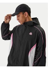 Kappa Wiatrówka Banda Silas 37222WW Czarny Comfort Fit. Kolor: czarny. Materiał: syntetyk #5