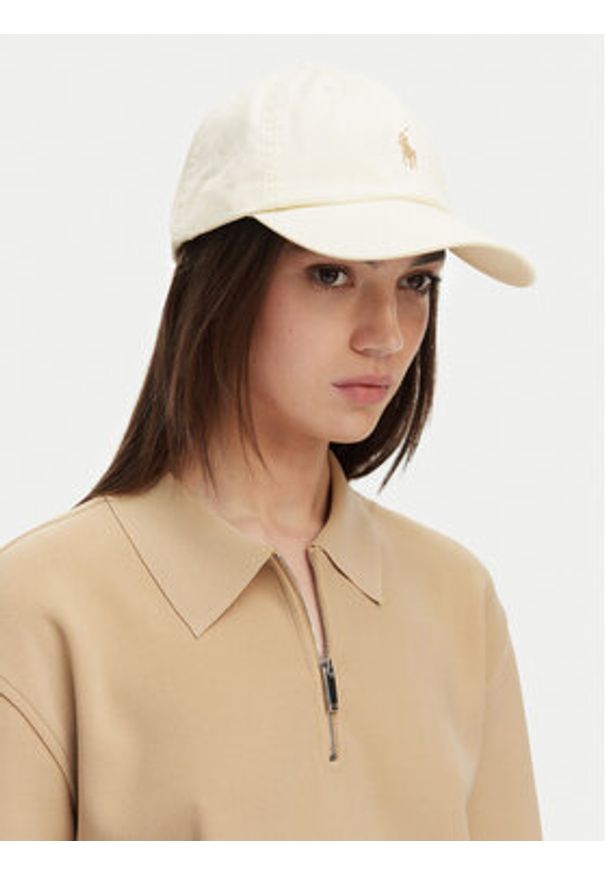 Polo Ralph Lauren Czapka z daszkiem 211912843051 Biały. Kolor: biały. Materiał: bawełna