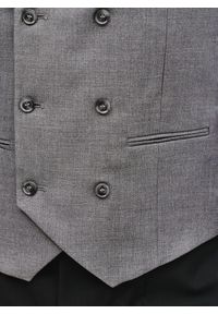 Pako Lorente - PAKO LORENTE – Szara dwurzędowa kamizelka męska. Kolor: szary. Materiał: poliester, elastan, wiskoza. Styl: elegancki, młodzieżowy #10