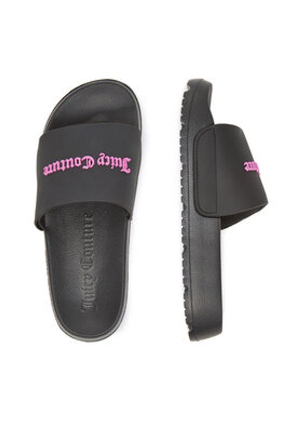 Juicy Couture Klapki PJC2 Czarny. Kolor: czarny. Materiał: syntetyk
