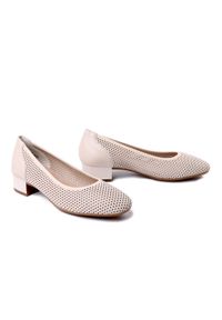 Rieker - RIEKER 43459-60 beige, czółenka damskie. Kolor: beżowy. Materiał: skóra #1