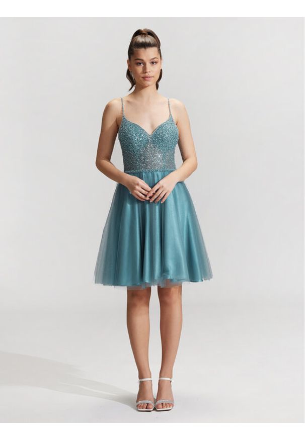 Hey Kyla Sukienka koktajlowa 5AG014HK Niebieski Regular Fit. Kolor: niebieski. Materiał: syntetyk. Styl: wizytowy