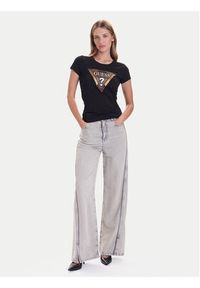 Guess T-Shirt W5BI28 J1314 Czarny Slim Fit. Kolor: czarny. Materiał: bawełna #4