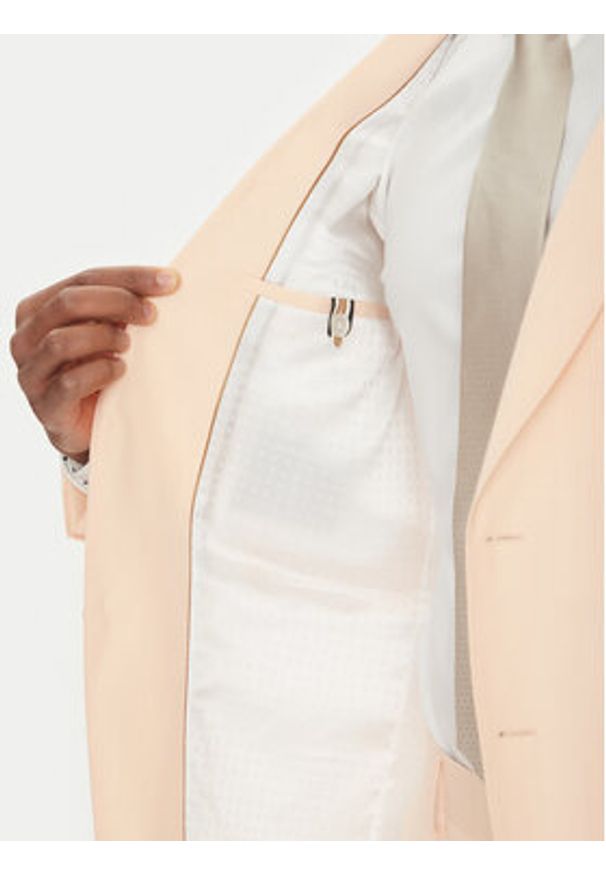 BOSS Garnitur H-Huge 50540759 Pomarańczowy Slim Fit. Kolor: pomarańczowy. Materiał: wełna