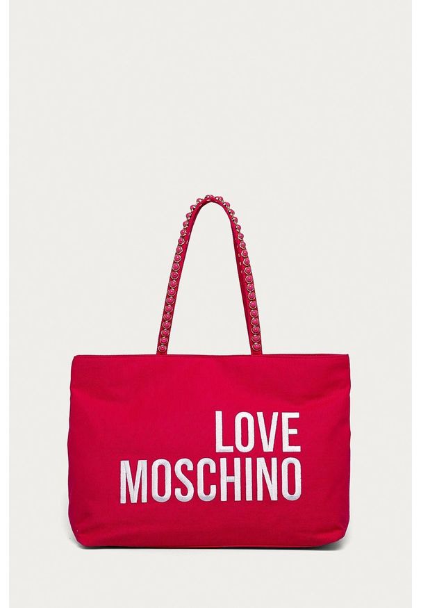 Love Moschino - Torebka. Kolor: różowy. Rodzaj torebki: na ramię