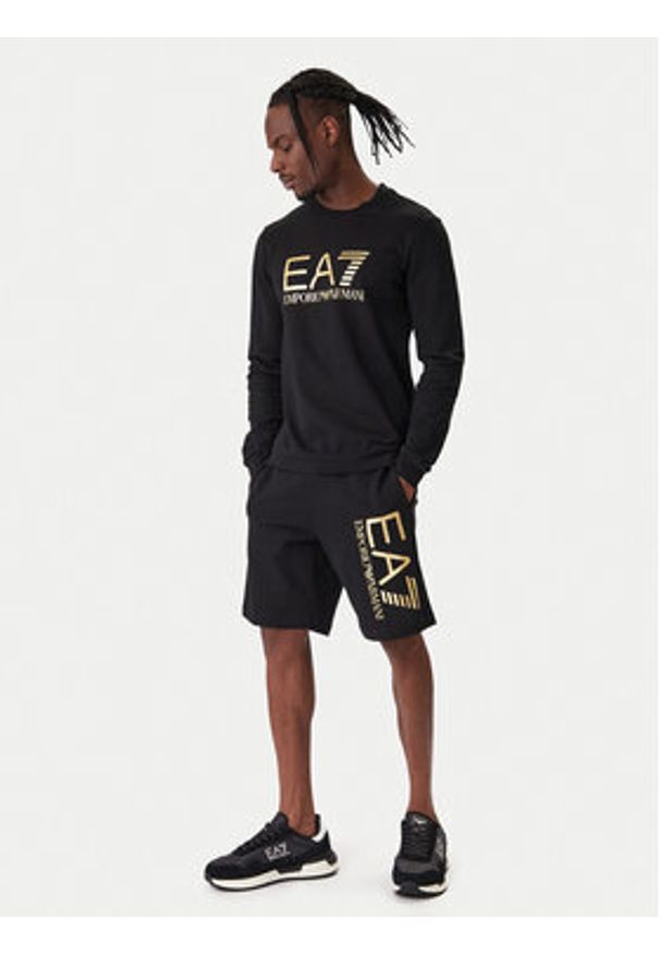 EA7 Emporio Armani Szorty sportowe 7M001414 AF22266 MC004 Czarny Regular Fit. Kolor: czarny. Materiał: bawełna. Styl: sportowy