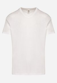 Born2be - Biała Bawełniana Koszulka T-shirt Basic z Dekoltem w Serek Malvinea. Okazja: na spotkanie biznesowe, do pracy, na co dzień. Typ kołnierza: dekolt w serek. Kolor: biały. Materiał: bawełna. Styl: biznesowy, casual, elegancki #7