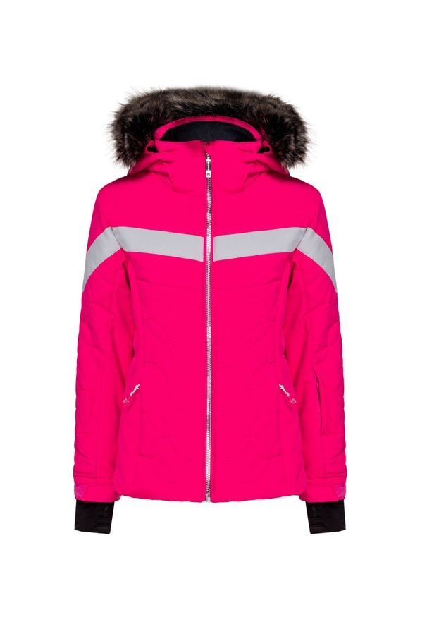 Descente - Kurtka narciarska DESCENTE SAMI. Kolor: różowy. Materiał: futro, lycra, tkanina