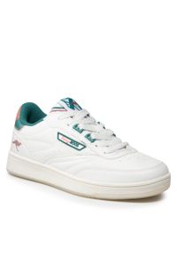 Sneakersy KangaRoos Rc-Pledge 39240 000 0101 White/Forest. Kolor: biały. Materiał: skóra